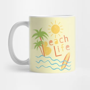 Beach Life. Typography design Mug